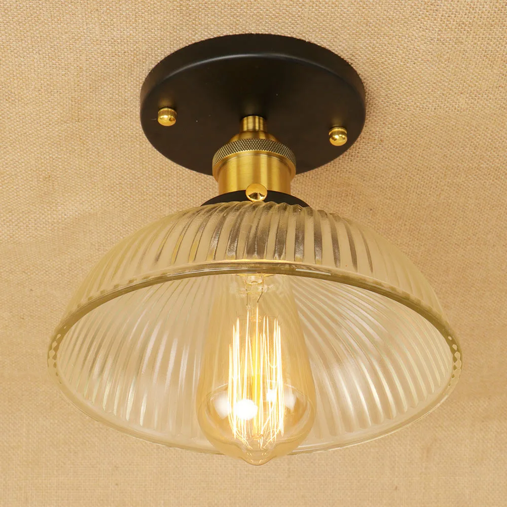 Американский кантри Лофт классический винтажный Железный стеклянный абажур