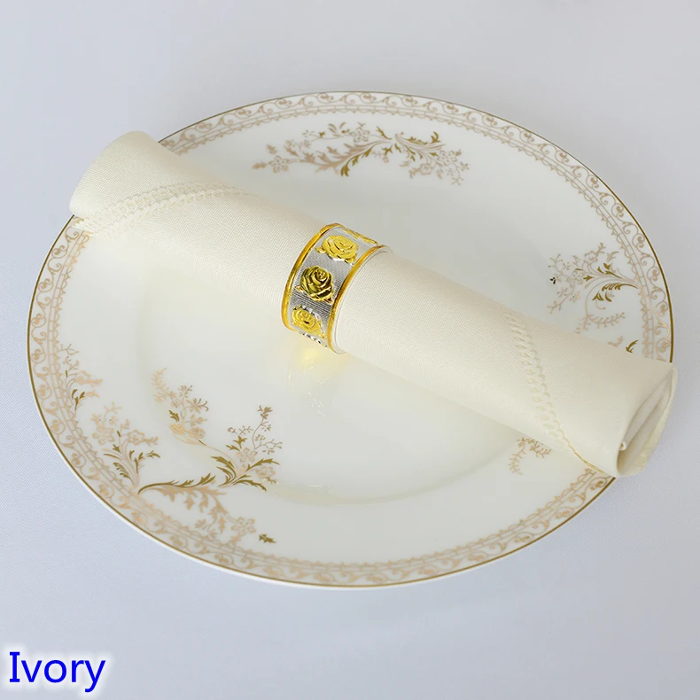 Цвет слоновой кости настольная салфетка простая Полиэстеровая для свадебного