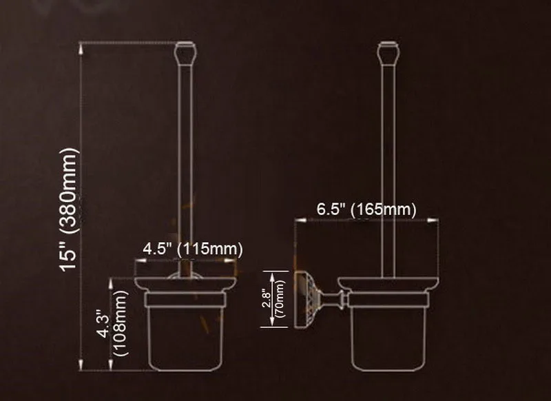 Wall Mounted Luxury Gold Color Brass Bathroom Toilet Brush Holder Set Accessory Single Glass Cup mba596 | Обустройство дома