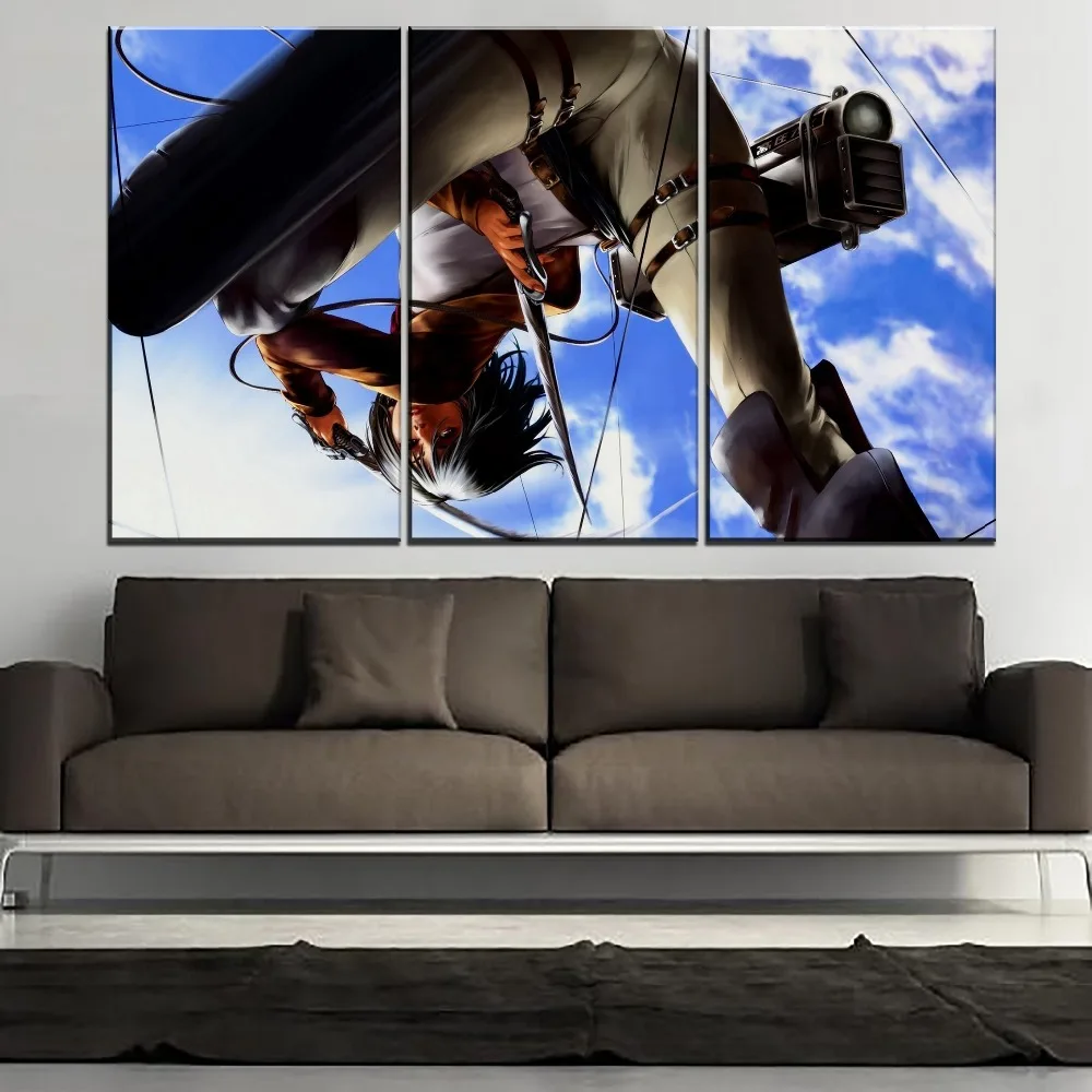Рамки 4 шт. HD печати большой анимационная Живопись Холст Wall Art для косплея по аниме