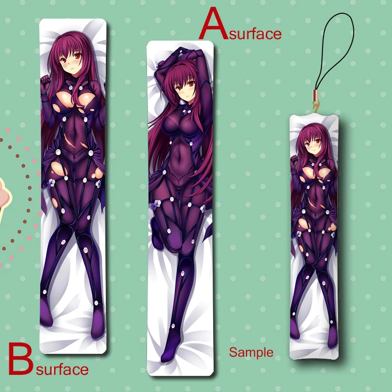 

Game Fate/Grand Order Lancer Cute Anime Mini Dakimakura Keychain Pillow Hanging Ornament Phone Strap Gift