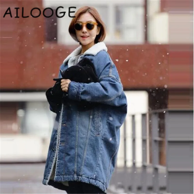 2018 Теплый Зимний Длинный Бомбер для женщин весна осень пальто с капюшоном джинсы