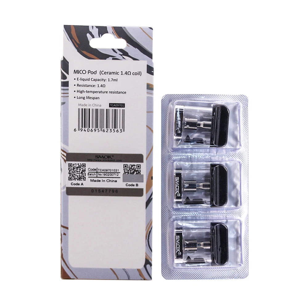 Original MICO Pod 1.7ml Capacity Regular Mesh Ceramic Coil Fit for Vape Kit Replacement Atomizer Tank | Электроника