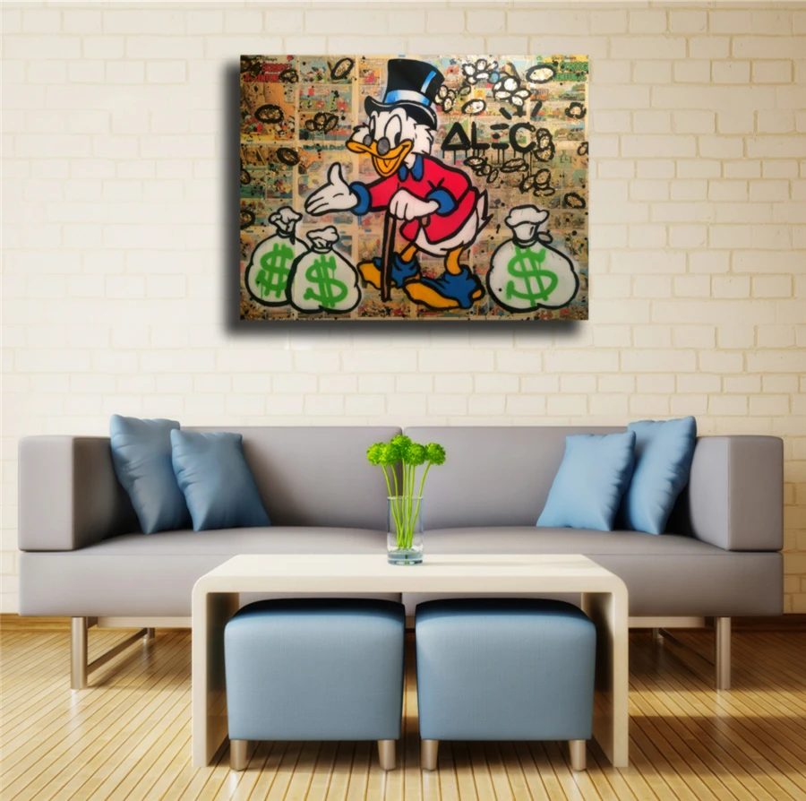 Alec Monopolys Scrooge HD Wall Art Холст с печатью постера живопись декоративная картина для