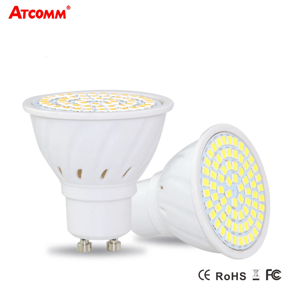 GU10 LED диод bombillas 220 В 4 Вт 6 8 без мерцания SMD 2835 Чип 36 54 72 светодиода прожектор Лампа