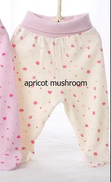 1 apricot mushroom Штаны для малышей; сезон весна-лето; модные детские леггинсы из хлопка; штаны для новорожденных девочек и мальчиков; одежда для детей; брюки для малышей - Цвет: 1 apricot mushroom
