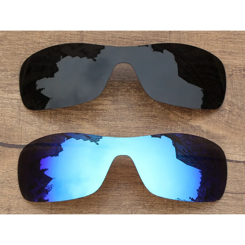 

Vonxyz Two Pieces Stealth Black & Ice Mirror Polycarbonate Replacement Lenses for-Oakley Antix Frame