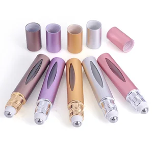 MUB - 10 мл портативный мини парфюмерный многоразовый флакон со стальным шариком, алюминиевые дорожные флаконы для женщин