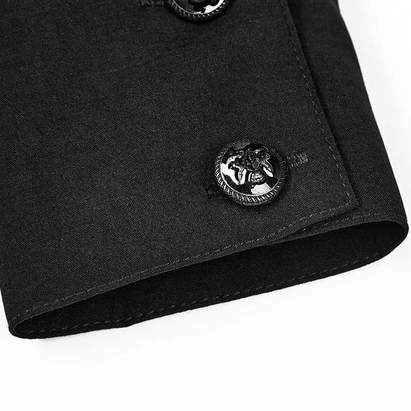 Женская Облегающая рубашка в стиле панк с воротником-стойкой и рюшами Y-841 |