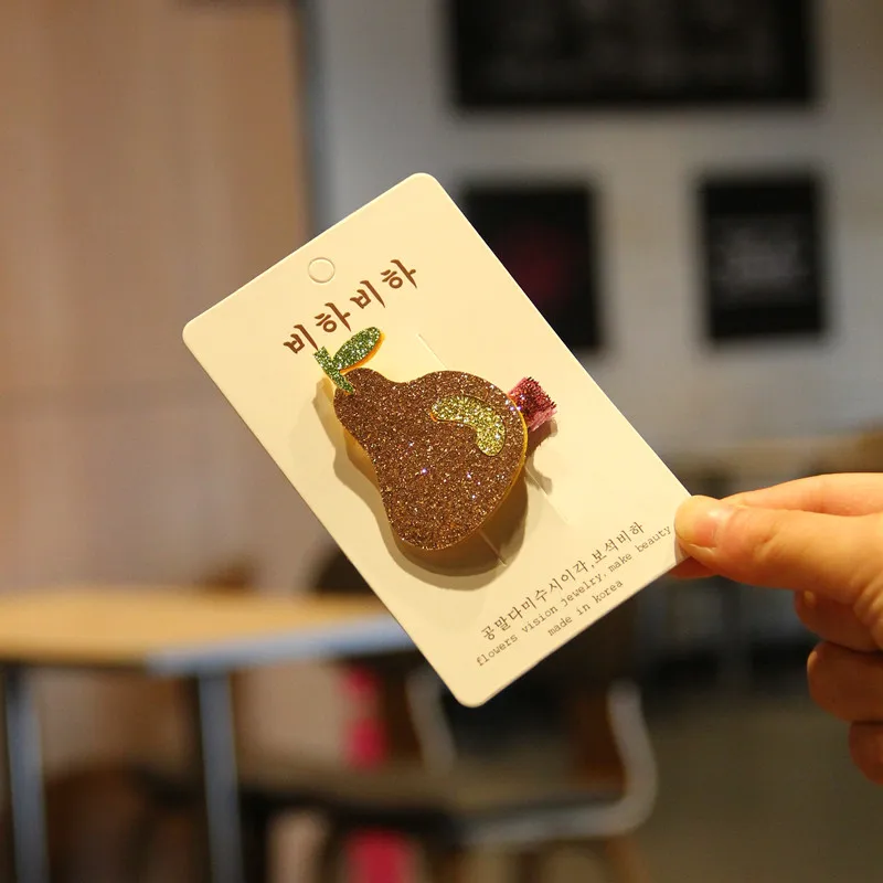 Лидер продаж милый зажим для волос в виде фруктов девочек заколка Утконос