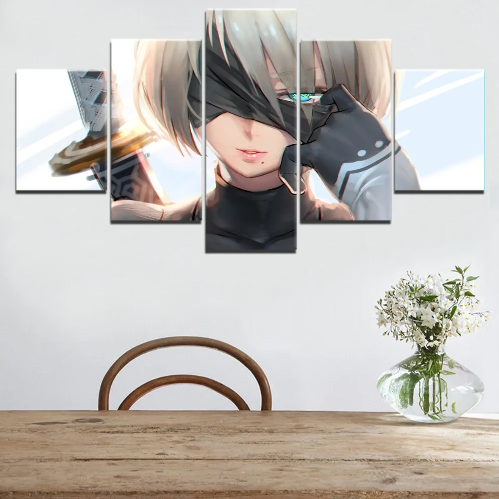 Современная живопись 5 шт. NieR Automata YoRHa No2 Тип B плакат модульная рамка высокое