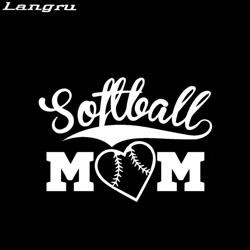 Langru SOFTBALL MOM интересная Виниловая наклейка для автомобиля-Стайлинг автомобильные