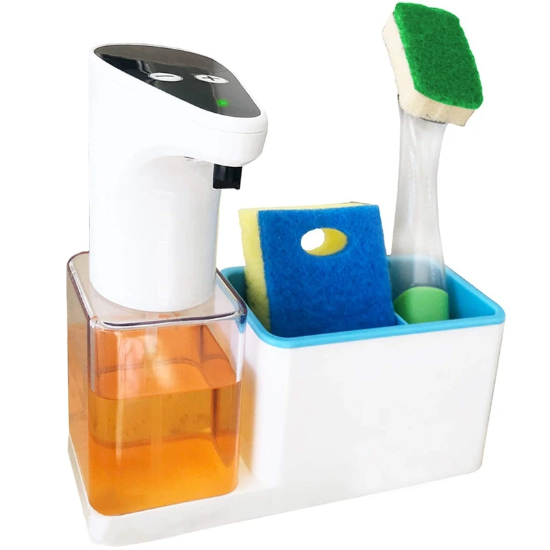 Premium 15 Oz Kitchen Soap Dispenser With Sponge Holder Automatic And Touchless Dispense Technology Perfect Packaging For Chri |