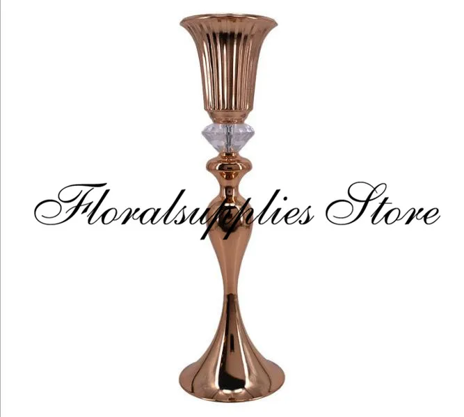 

57CM Gold Tabletop Vase Metal Wedding Flower Vase Table Centerpiece For Mariage Metal Flowers Vases For Wedding Decoration