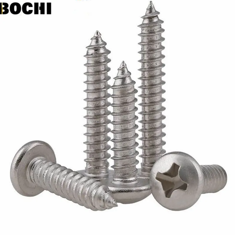 

316 Stainless Steel M5 Large round pan Head Self Tapping Screws M5*10/12/16/20-100mm phillips Self-Tapping Screw