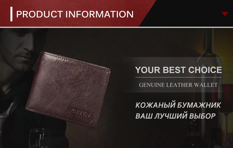 Кошелек KAVIS Rfid с бесплатной гравировкой, натуральная кожа, мужской кошелек, портмоне, портфель, держатель для карт, Cuzdan Perse Name