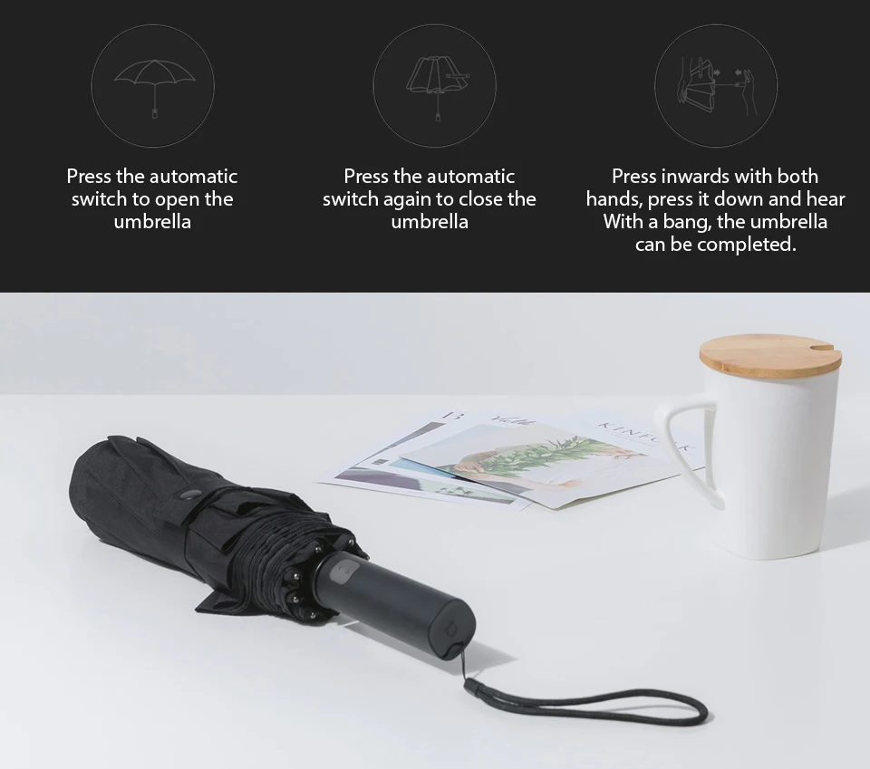 Xiaomi Mijia Automatic Um-brella для солнечных и дождливых дней Алюминиевый Солнечный свет затенение ветрозащитный Теплоизоляционный анти-УФ