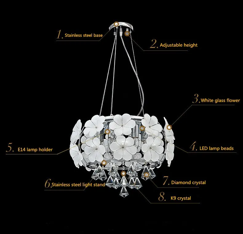 

Modern home decor Chandelier Lamp Modern LED Chandelier Lustre Chandeliers crystal chandeliers Creative bedroom light