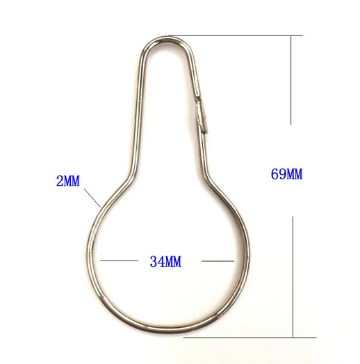 New Chrome Plated Shower Bath Bathroom Curtain Rings Clip Easy Glide Hooks Polished Finish Free Shipping | Дом и сад