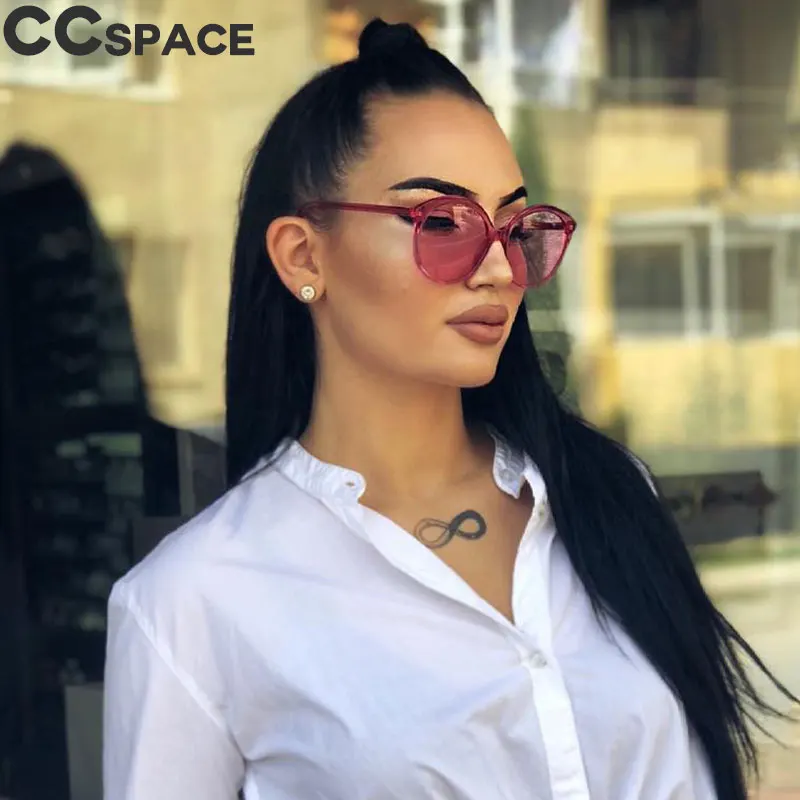 Сексуальные круглые женские солнцезащитные очки кошачий глаз, прозрачная оправа с кристаллами, модные карамельные Оттенки UV400, винтажные Брендовые очки Oculos 47792