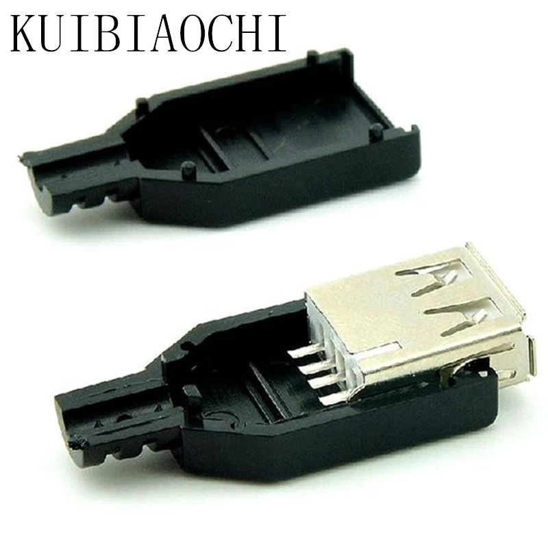 10 шт. 4 контактный разъем USB Type A с черной пластиковой крышкой|4 pin female connector|4
