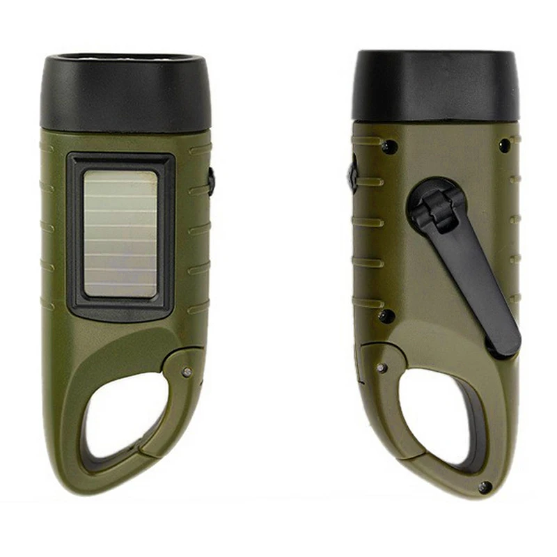 Аккумуляторные батарейки ручной светодиодный фонарик на солнечной батарее