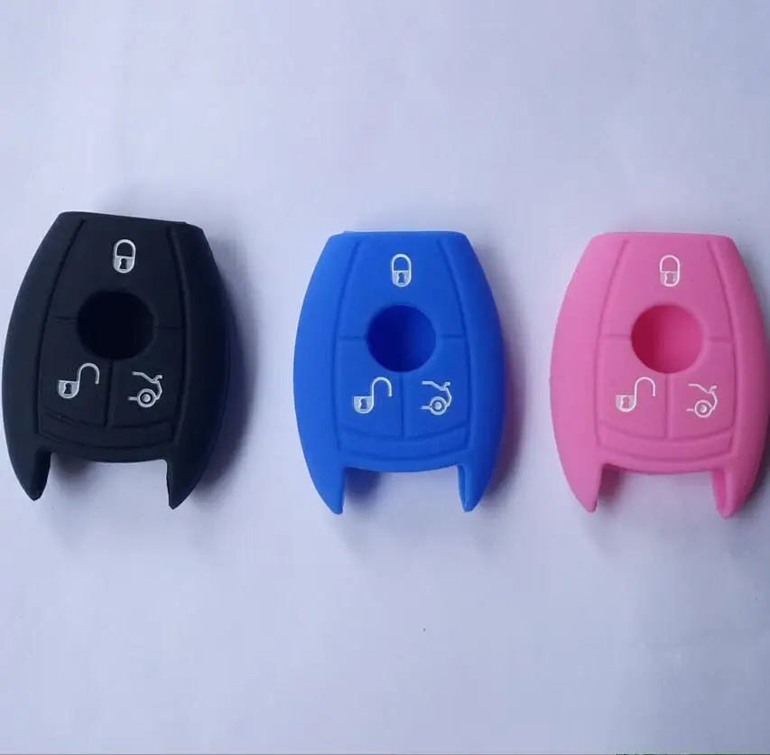 Для стайлинга автомобилей Силиконовые автомобильные чехлы для ключей Mercedes Benz C E S