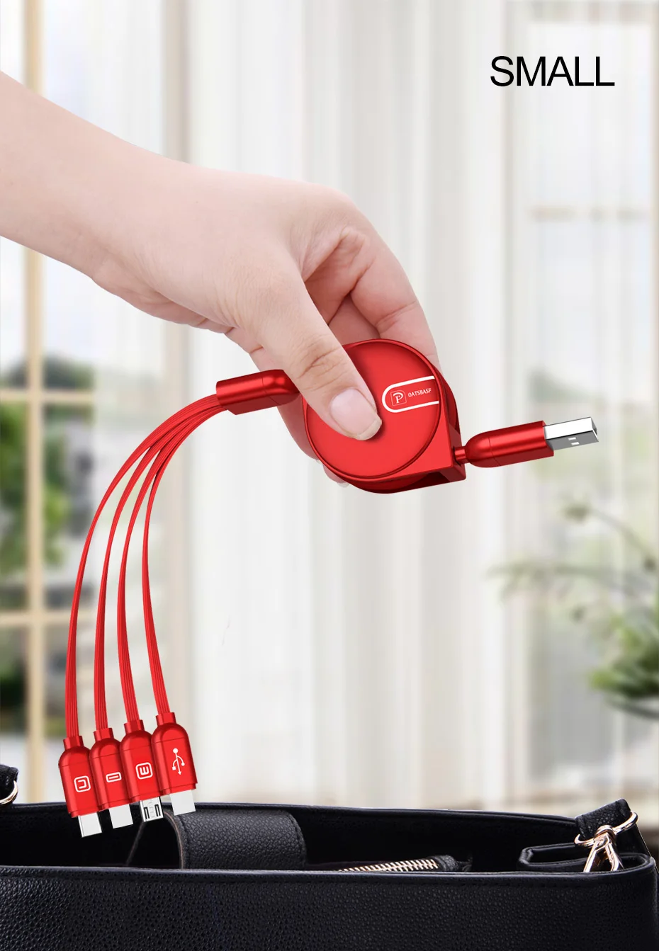 Oatsbasf Выдвижной USB кабель 4 в 1 для iPhone XS XR XS Max кабель для мобильного телефона type C Micro USB кабель для зарядного устройства телефона