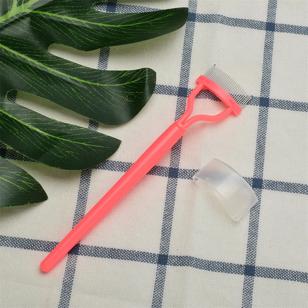 Салон металлическая расческа щеточка для ресниц косметика бровей натуральный