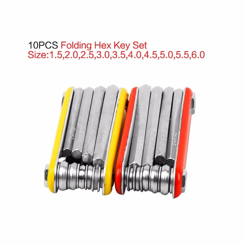 10 шт. складной шестигранный ключ Гаечные ключи Набор ключей ES Портативный Ключи