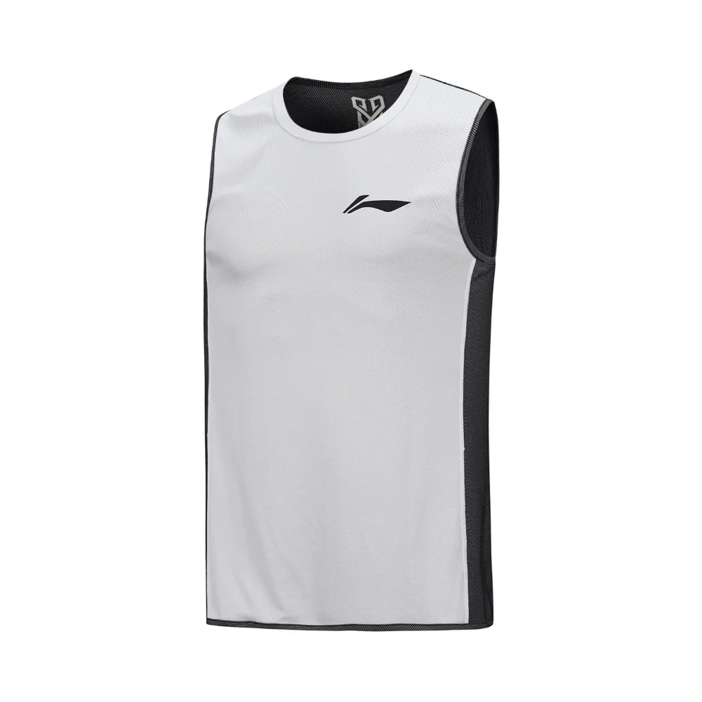 Мужская двусторонняя баскетбольная майка Li-Ning 100% полиэстер футболка без рукавов