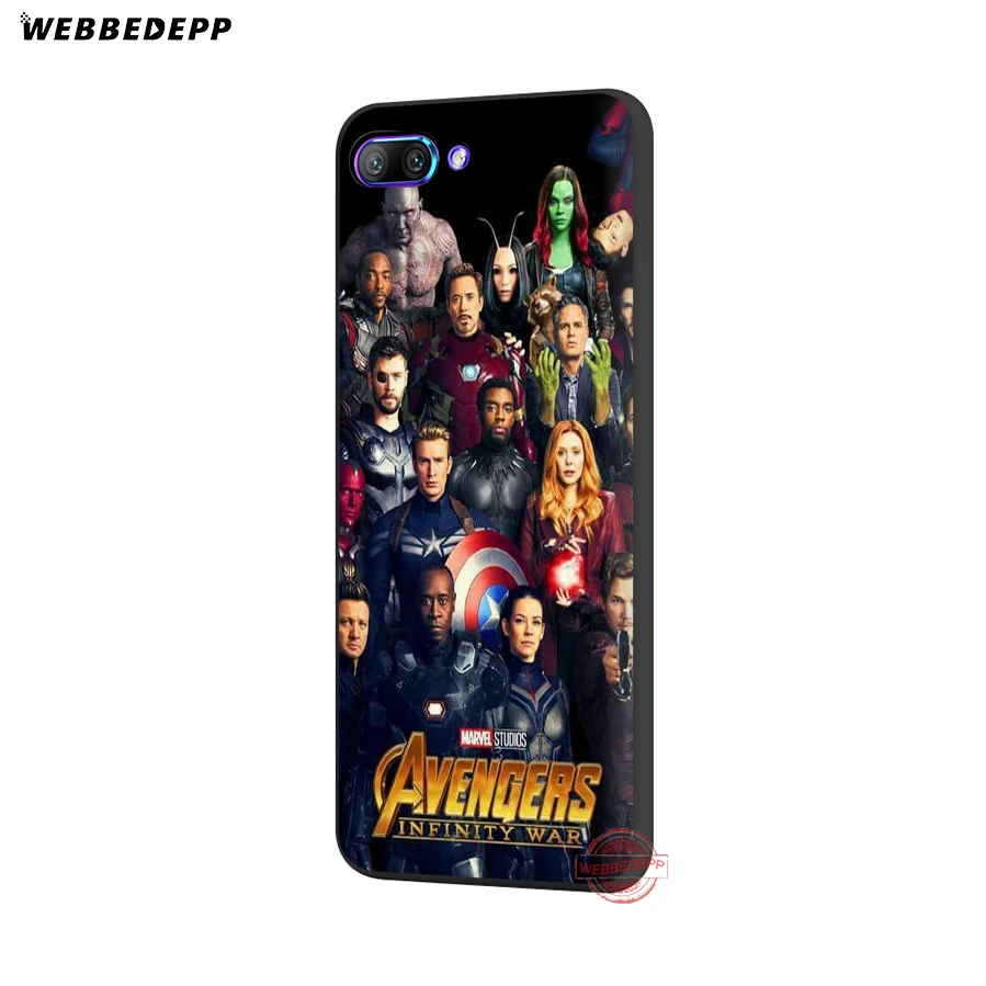 WEBBEDEPP мягкий чехол с капитаном Америка Железным человеком для Honor 20 10 9 9X 8 Lite 8C 8X 7X 7C