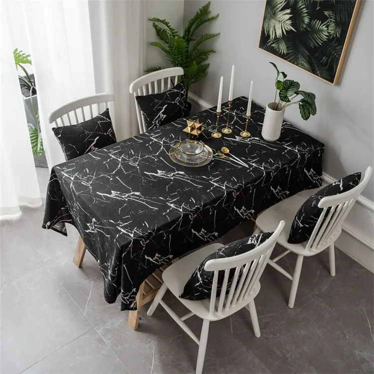 Черная мраморная скатерть, для дома/отеля, покрытие стола, Mantel De Mesa, многофункциональная, с принтом, ткань, Nappe, medini