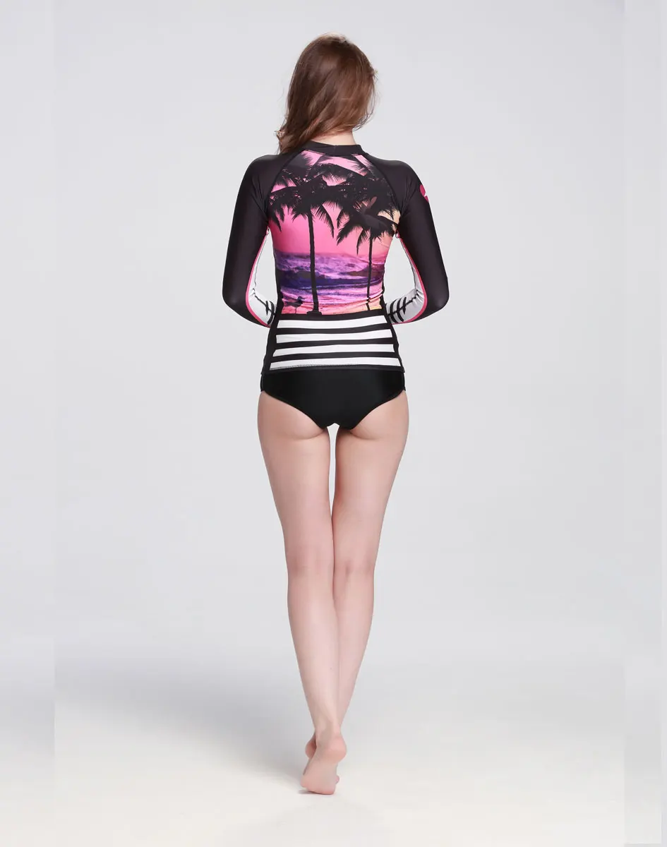 Женская УФ Защита от солнца с длинным рукавом Crew Rashguard 2020 Рашгард цифровая печать