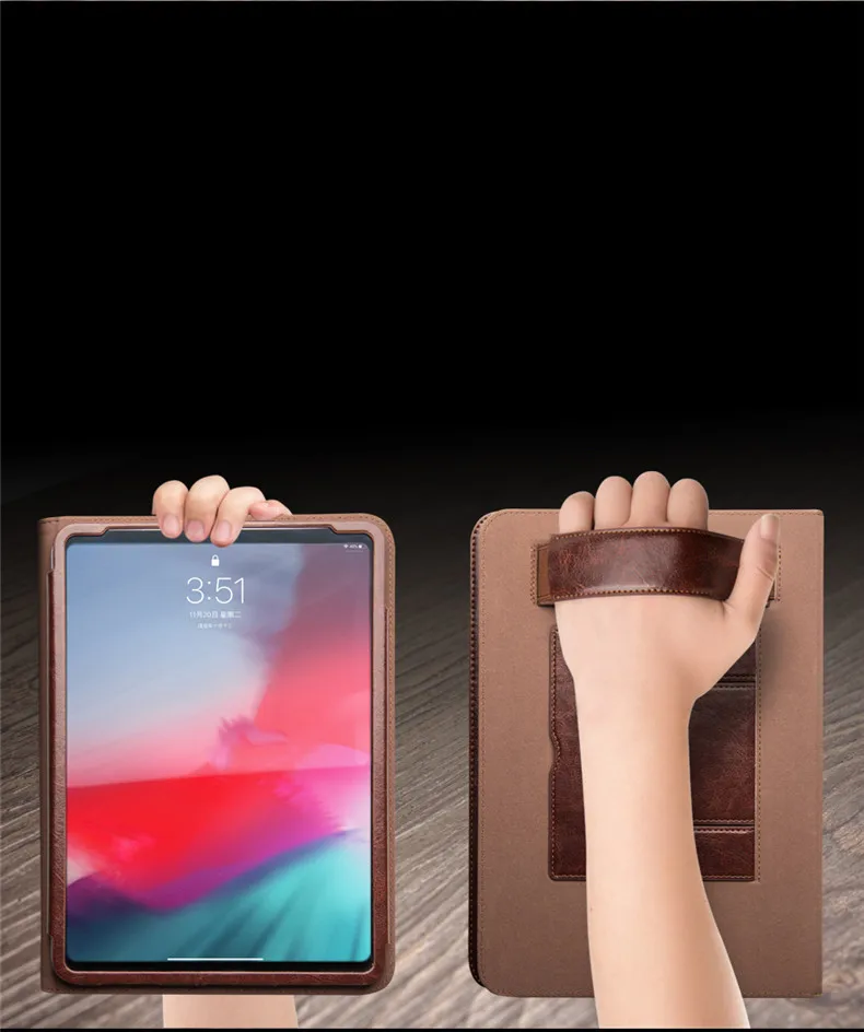 QIALINO бизнес чехол для планшета из натуральной кожи для iPad Pro 12,9 Ультра тонкая роскошная подставка ручной работы откидная крышка для iPad Pro 11