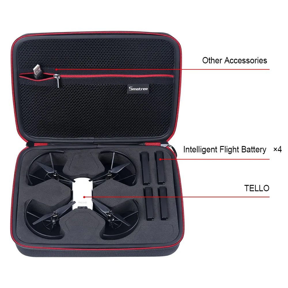 Smatree чехол для DJI Tello Drone/4 летные батареи Портативная Защитная сумка Tello|Сумки