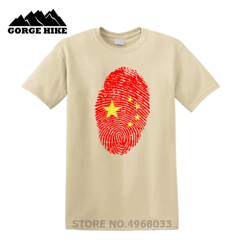 Забавная футболка на заказ с коротким рукавом из хлопка китайским флагом и