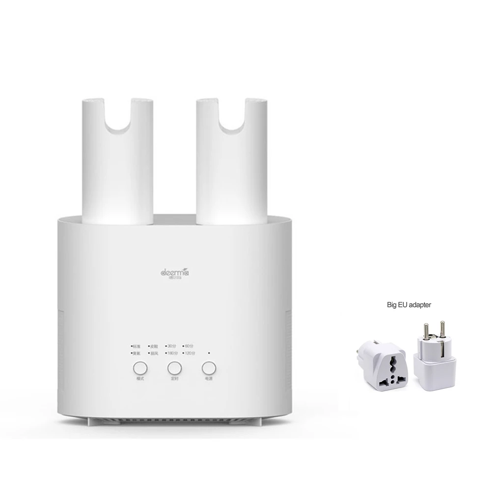Add Big EU Adapter Xiaomi Deerma HX10 интеллектуальная многофункциональная Выдвижная сушилка для обуви мульти-эффект стерилизации u-образной формы воздуха - Цвет: Add Big EU Adapter