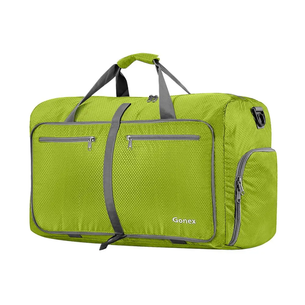 Green Gonex 40L дорожная сумка для багажа, сверхлегкая сумка для чемодана, складная сумка для мужчин и женщин, для отдыха, выходных, поездок, отдыха - Цвет: Green