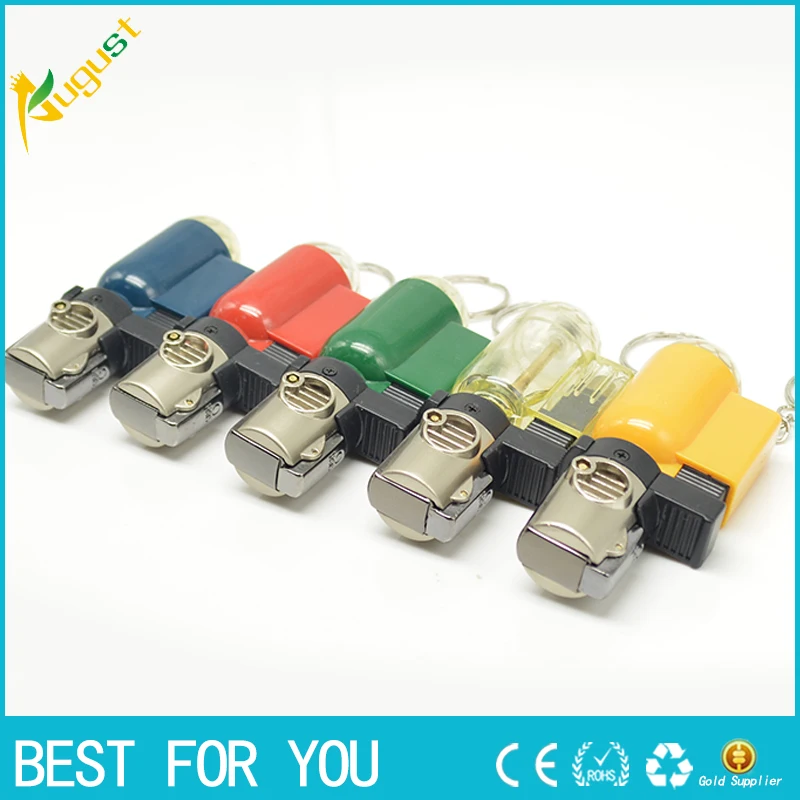50pcs/lot Six Angle Rechargeable Cigarette Cigar lighter metal novelty jet butane micro torch for men | Дом и сад