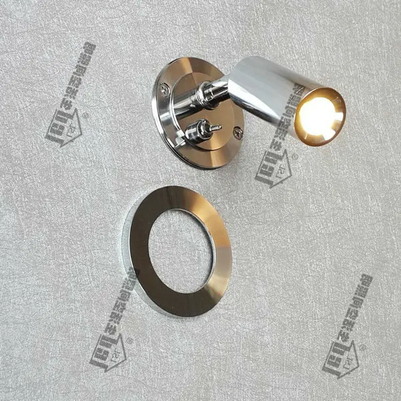 Topoch LED утопленное освещение над кроватью направленная головка с выключателем ВКЛ