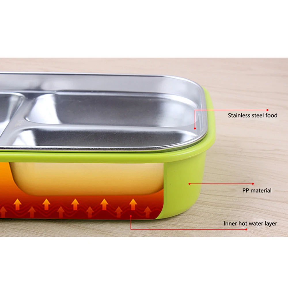 Ланч-бокс из нержавеющей стали, контейнеры для еды, Bento box с отделениями, Портативный Ланч-бокс, коробка для хранения еды, для детского пикника