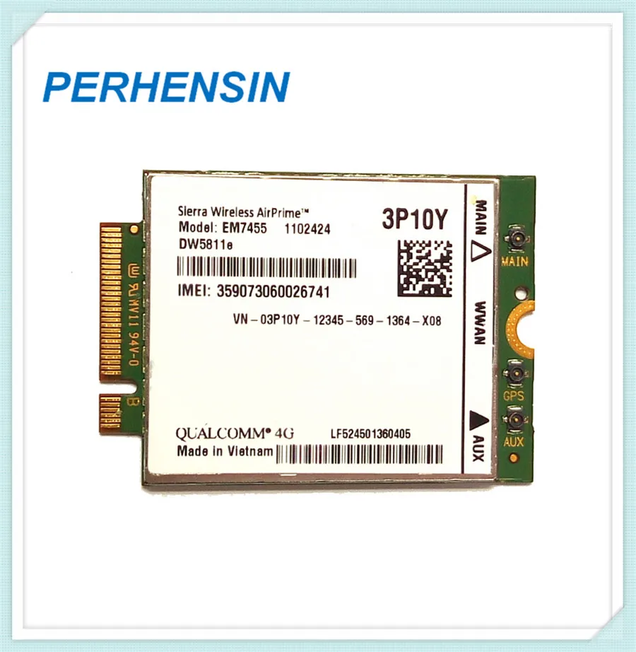 

Sierra Wireless EM7455 FOR Dell DW5811e 3P10Y Qualcomm 4G LTE WWAN NGFF Card Module 03P10Y