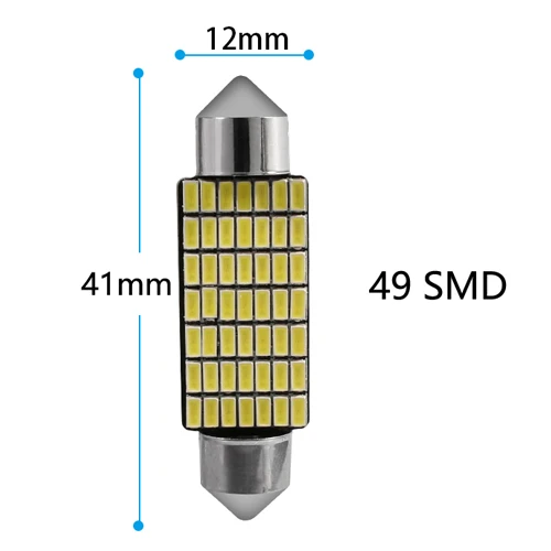 41mm 1 шт. 3014 led гирлянда canbus лампы c5w c10w 31 мм 36 мм 39 мм 42 мм светодиодные лампы для авто Интерьер лампа для чтения багажник лампа чистый белый - Испускаемый цвет: 41mm