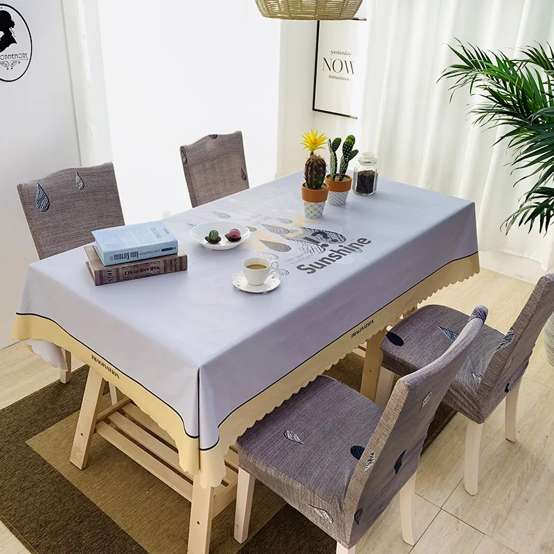 Утолщенный ПВХ водонепроницаемый маслостойкий чехол для скатерти чехлы стула