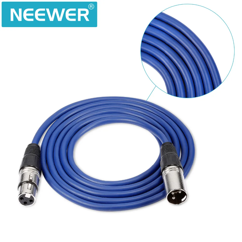 Neewer 6 Pack 1 метр аудио кабель Шнуры XLR папа к Женский микрофон цветные кабели