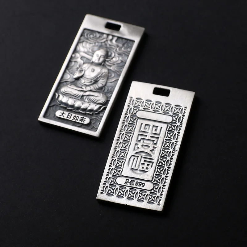 Амулет Будды из серебра 925 пробы молитвенный кулон для мужчин и женщин A2194 |