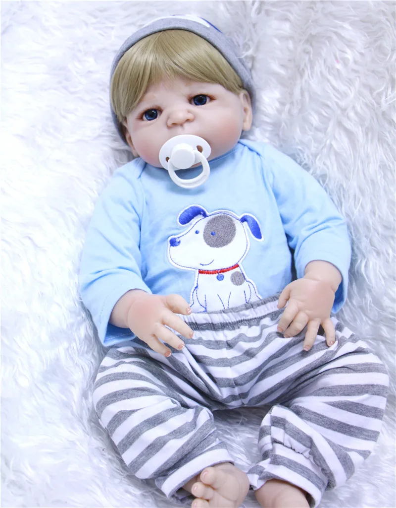 Bebe boy reborn 56 см Силиконовая Кукла Reborn для всего тела игрушки малышей одежда с