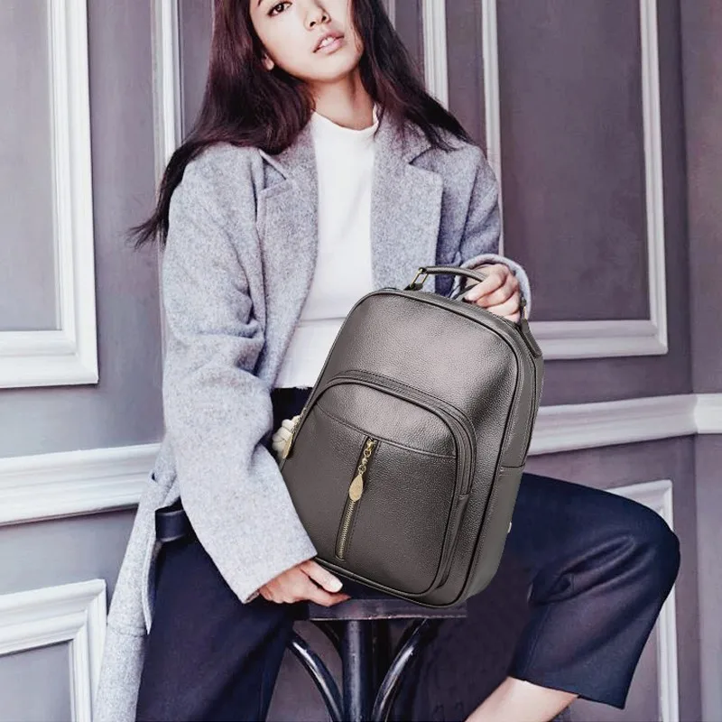 Женские кожаные рюкзаки высокое качество 2019 для девочек стиль преппи школьная