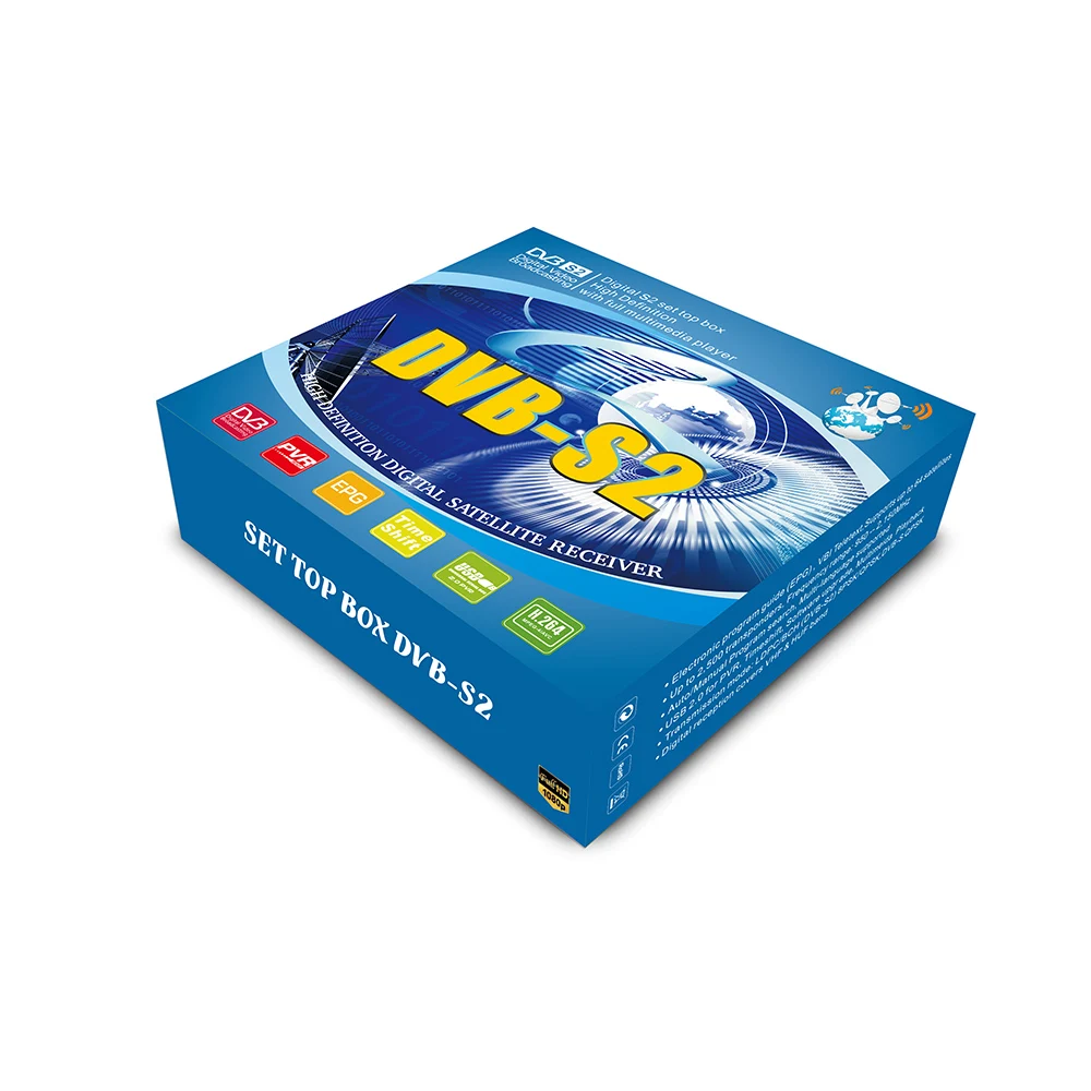 1 год Clines Европа DVB-S2 спутниковый ресивер Поддержка DVB Декодер Испания S2 1080 p Full HD powervu Cline bisskey DVB приемник